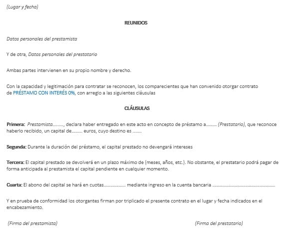 Cómo hacer un contrato civil para préstamo entre particulares 1 Contrato de Préstamo entre Particulares | Billin