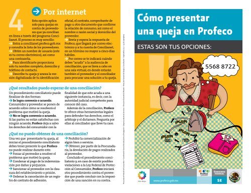 ¿Cómo presentar una queja ante la Profeco? 1 Procuraduría Federal del Consumidor - Voy a presentar una queja ...
