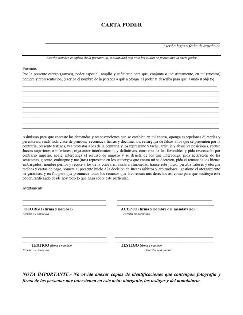 ¿Cómo redactar una carta poder legal en México? 1 Cómo tramitar y hacer una carta poder en Estados Unidos?