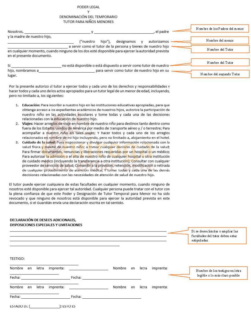 ¿Puedo ceder la custodia a un familiar temporalmente? 1 Poder de Custodia Temporal – Quiroga Law Office, PLLC