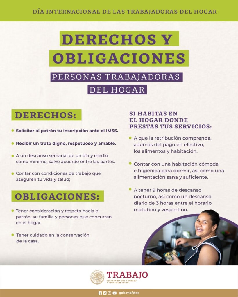 Qué derechos tengo como trabajador doméstico en México 1 Personas Trabajadoras del Hogar | Secretaría del Trabajo y ...
